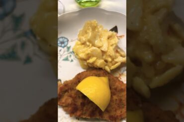 What is Classic Pork Schnitzel? #shorts #german potato salad #chardonnay tasting