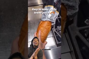 Garlic bread pizza :