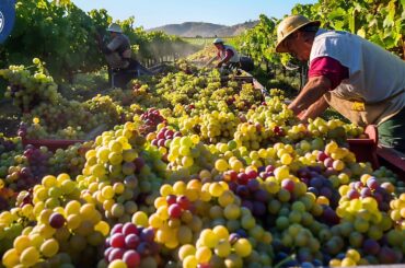 Harvesting MILLIONS Of Tons Of GRAPES And Olives To PRODUCE Superior Wine And Outstanding Olive Oil