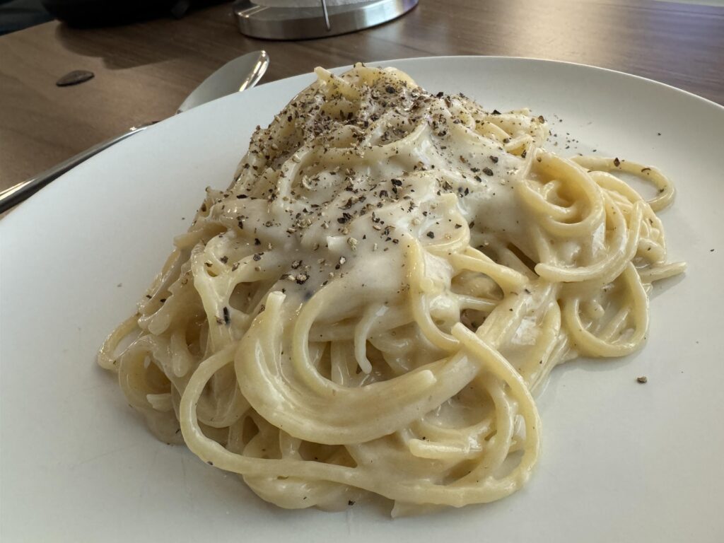 Pasta + cheese + pepper = Cacio e Pepe!