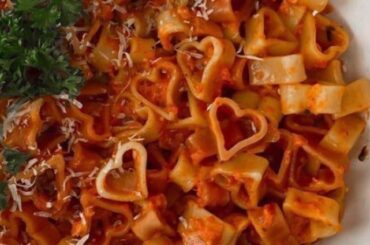 heart shaped pasta❤