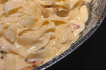 Homemade chicken bacon carbonara i made for my wife’s lunches so she eats something other than chicken nuggets when im away at work