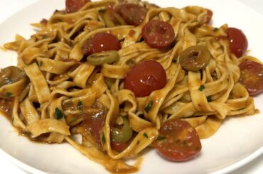 Puttanesca with fresh pasta