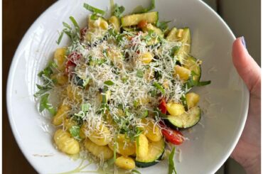 Summer veggie gnocchi