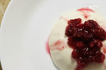 My first Panna cotta!! 🫐