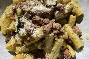 Zucchini and salsiccia