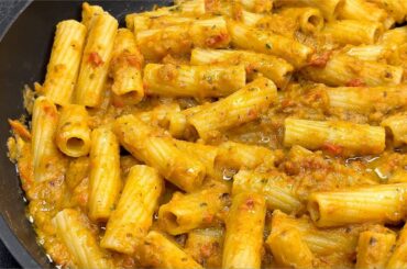 The best Italian pasta I've ever eaten! Easy and creamy eggplants pasta recipe!