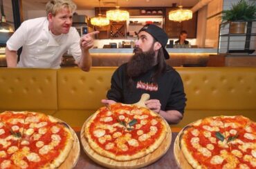 TRYING TO BEAT THE SLICE RECORD AT GORDON RAMSAY'S BOTTOMLESS PIZZA RESTAURANT! | BeardMeatsFood