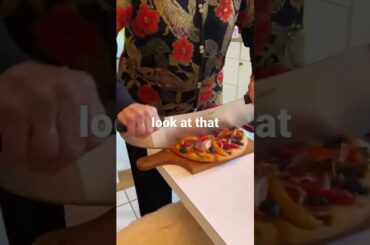 Would you use this knife to cut your pizza?? #buonappetito #cooking #shorts