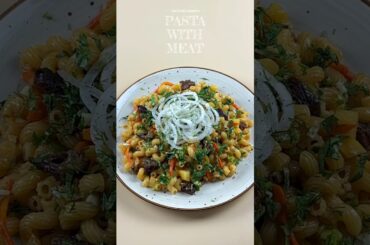 Pasta with meat #shorts #short #food #top #asmr #recipe #pasta #tiktok #instagram #reels #blackpink