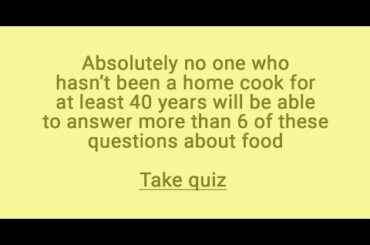 Food & Cooking Trivia Quiz