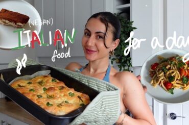 EATING ITALIAN FOOD ALL DAY (vegan recipes)!!!