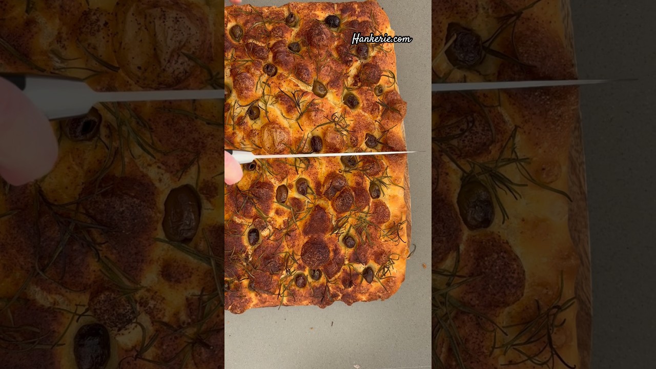 Most Satisfying Parmesan Olive Focaccia Slice Ever! #ASMR Most Satisfying Parmesan Olive Focaccia Slice Ever! #ASMR