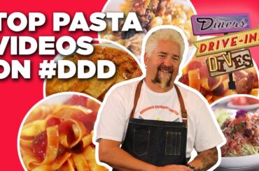 Top 15 Craziest #DDD Pasta Videos with Guy Fieri | Diners, Drive-Ins and Dives | Food Network