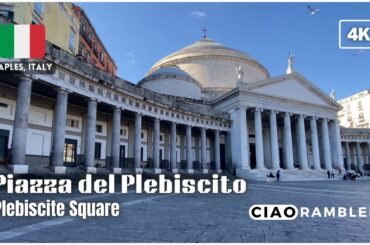 [4K] Piazza del Plebiscito(Plebiscite Square) - Naples, Italy