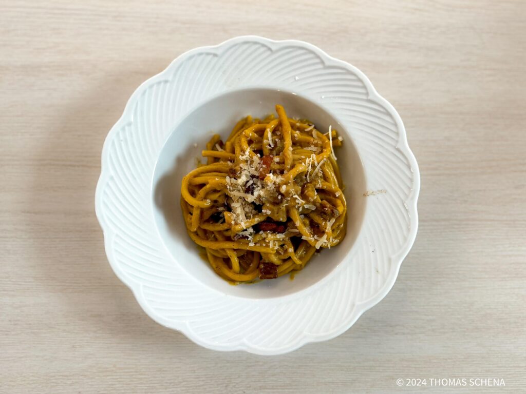 I made an attempt at traditional pasta carbonara today for my in-laws. Did I do ok?