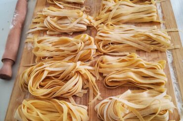Tagliatelles homemade.
