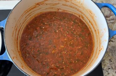 Classic Italian Comfort: Chicken Parmesan with Spaghetti and Homemade Arrabbiata Sauce Made with Fresh Tomatoes