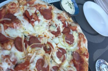 Ate pizza in Portugal and my wife is obsessed