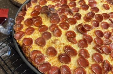 Homemade pep & 1/2 margarita 1/2 smoked pork belly Hawaiian.