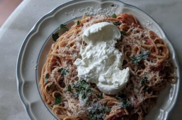 Angel Hair Marinara Topped With Burrata