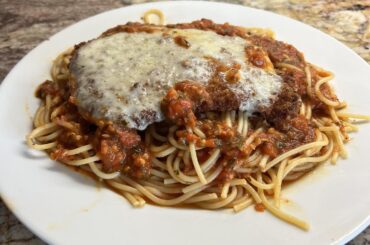 Chicken Parmesan and Spaghetti with Homemade Arrabbiata Sauce