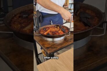 Seafood paella in Sitges #MediterraneanFood #paella #oceanview