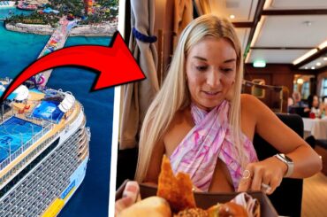 Eating on a Train on a Cruise Ship! - Royal Railway Utopia Station Dining Experience