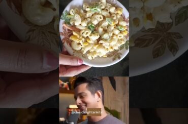 Nancy Tyagi first time try White sauce pasta in Cannes #food #whitesaucepasta #shorts