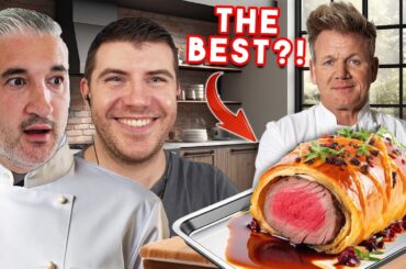 Italian Chef & Chef James React to Gordon Ramsay's Legendary Beef Wellington!