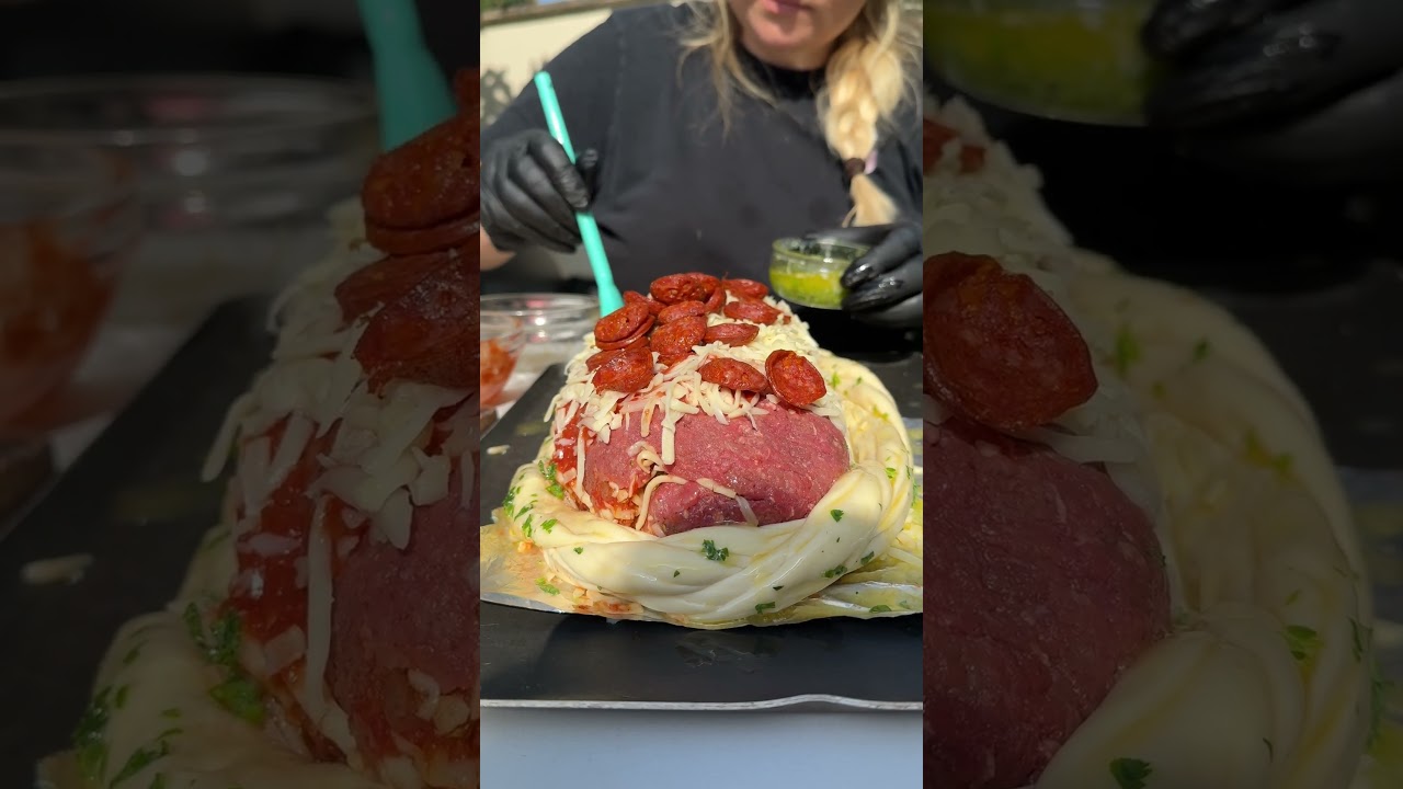 Pepperoni Pizza Meatloaf #Shorts Pepperoni Pizza Meatloaf #Shorts