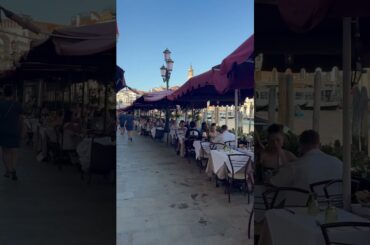 Dining by the Grand Canal: Tableside views near the Rialto Bridge #venice #italy #viralshort
