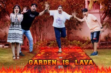 GARDEN IS LAVA | Floor is lava | Family Comedy Challenge | Aayu and Pihu Show