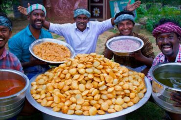 1000 PANI PURI | Golgappa Recipe Cooking in South Indian Village | How to make Pani Puri Recipe