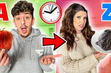 Eating in Alphabetical Order for 24 HOURS! (A to Z Food Challenge)