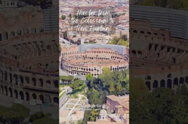 Colosseum to Trevi Fountain HOW FAR? #shorts #rome #thecolosseum #trevifountain