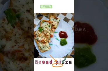 Bread pizza (Homemade)Must tryFollow for more recipes.#pizza #food #pizzalover #pizzatime #foodie