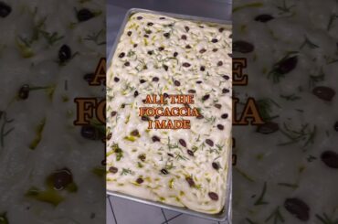 all the focaccia i made on bread station