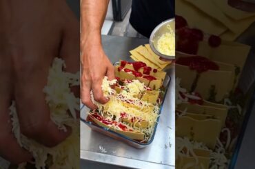 Cheesy Vertical Lasagna #Shorts