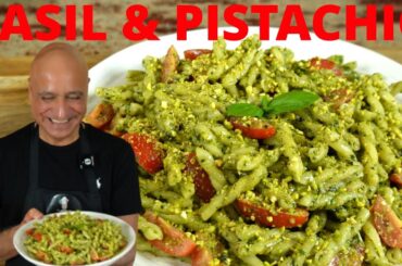 BASIL & PISTACHIO PESTO: Quick & Easy Italian Pasta Recipe | Sicilian Twist on a Classic