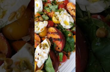 You HAVE to try this Peach & Burrata Salad #shorts #summersalad #recipe