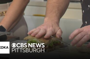 Making sandwiches with Driftwood Oven