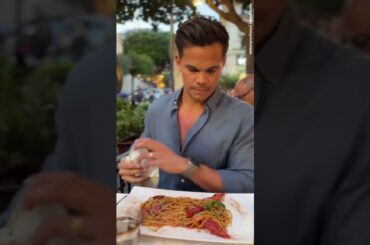 Jimmy Nicholson and Holly Kingston break dining rule in Italy