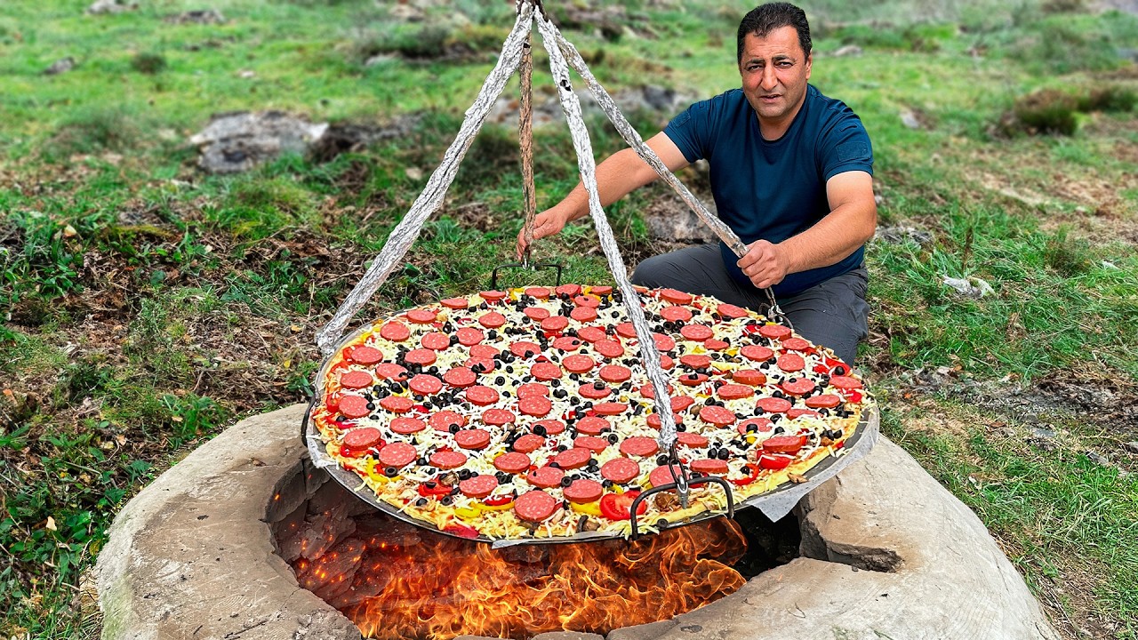Once I Cooked A Pizza in Italy, now I’m Hermit in Azerbaijan and This is my Meter-Long Fluffy Pizza Once I Cooked A Pizza in Italy, now I'm Hermit in Azerbaijan and This is my Meter-Long Fluffy Pizza