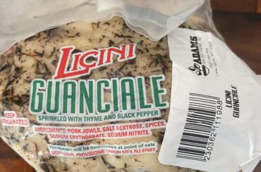 Storing guanciale …