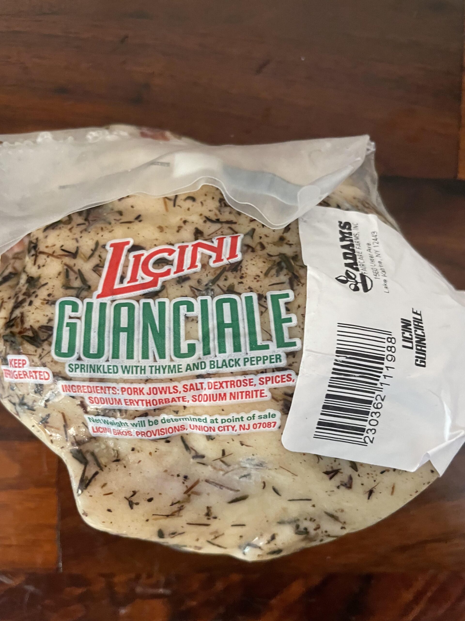 Storing guanciale … Storing guanciale …