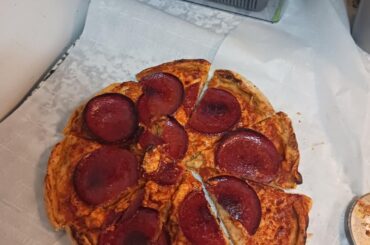 First attempt at pizza. Not great, not terrible.