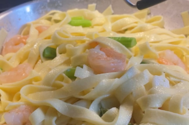 Asparagus Shrimps Tagliatelle