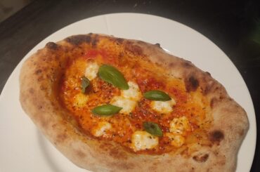 First try at Neapolitan style pizza in the home oven.
