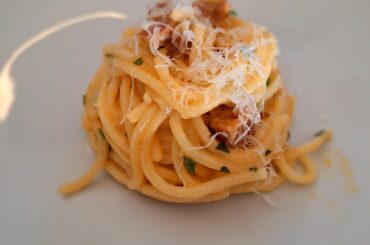 Spaghetti with chorizo